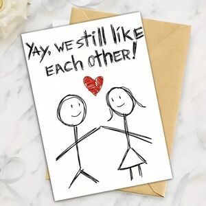 Charming Greeting Card with Red Heart